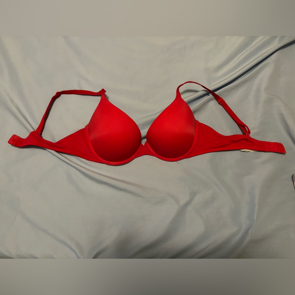 red PINK push up bra